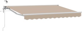 vidaXL Ηλεκτρικό Αναδιπλούμενο Σκίαστρο Μπεζ 3,5 x 2 m
