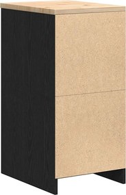 vidaXL ντουλάπι αποθήκευσης γκαράζ μαύρο 40x51x85 εκ μασίφ ξύλο πεύκο