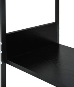 vidaXL Ραφιέρα Ίσια Μικρή Μαύρη 33,5x39,6x79,7 εκ. Επεξ. Ξύλο