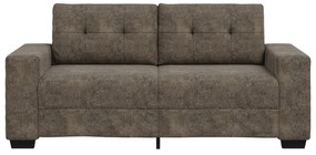 vidaXL Καναπέας Loveseat Σκούρο Γκρι 140 εκ σε Τεχνητό Δέρμα