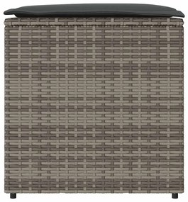 vidaXL Κουτί Μαξιλαριών Γκρι 50 x 50 x 50 cm συνθετικό ρατάν