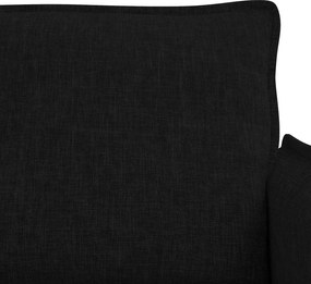 vidaXL Καναπές 140cm 2 pcs Μαύρο Μέταλλο