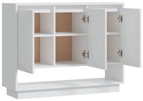 vidaXL Μπουφές Γυαλιστερός Λευκός 97 x 31 x 75 εκ. από Μοριοσανίδα