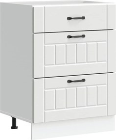 vidaXL ντουλάπι βάσης κουζίνας Lucca Λευκό κατασκευασμένο ξύλο