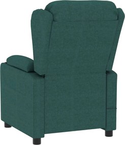 vidaXL Πολυθρόνα Ανακλινόμενη Ηλεκτρική Πράσινο Υφασμάτινη