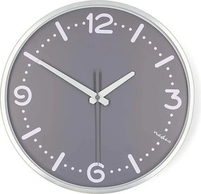 Ρολόι τοίχου Nedis 233-2873 αθόρυβο quartz 30cm σε γκρι χρώμα