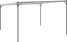vidaXL Κιόσκι Λευκό 4x4 μ. 180 γρ/μ² από Ύφασμα και Ατσάλι