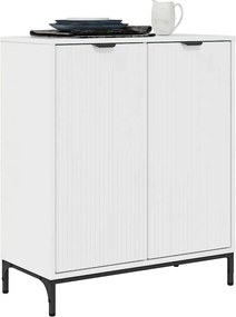 vidaXL Πλαϊνό γραφείο Υψηλής γυαλάδας λευκό 69,5 x 33 x 82 εκ.