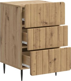 vidaXL Κομοδίνο Artisan Δρυς 43x 41 x 68 εκ Επεξεργασμένο Ξύλο