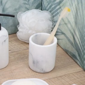 Ποτήρι Οδοντόβουρτσας (Φ7.6x9.5) T-D Marble White 61122602
