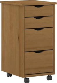 vidaXL Σετ Γραφείου και Κινητού Ντουλαπιού MOSS 2 pcs Μέλι Καφέ