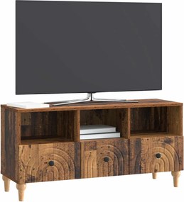 vidaXL Ντουλάπι TV 102 x 34,5 x 50 εκ. Παλιό ξύλο
