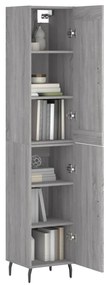 vidaXL Μπουφές Sonoma Γκρι 34,5 x 34 x 180 εκ. από Επεξεργασμένο Ξύλο