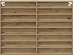 vidaXL Βιτρίνα Επιτοίχιο Artisan Oak 100 x 8,5 x 75 cm