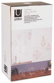 Umbra Σετ 6τμχ 3D μεταλλικά διακοσμητικά τοίχου Prisma 470520-880