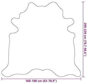 Χαλί Καφέ / Λευκό 180 x 220 εκ. από Γνήσιο Δέρμα Αγελάδας - Καφέ