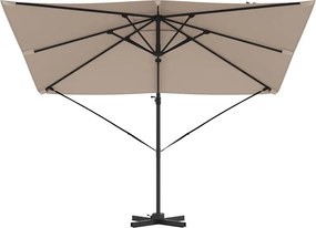 vidaXL Ρώμη Ομπρέλα Taupe 286 x 284 x 265 εκ Αλουμίνιο και Πολυεστέρας