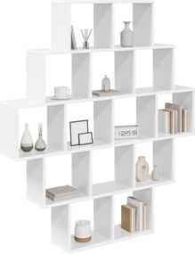vidaXL Ράφι Τοίχου Λευκό 120 x 20 x 136 εκ Επεξεργασμένο Ξύλο