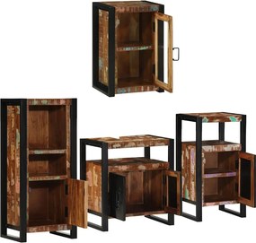 vidaXL Σετ Επίπλων Μπάνιου 4 τμχ. Πολύχρωμο 55 x 35 x 60 εκ.