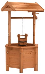 vidaXL Γλάστρα Πηγάδι 40 x 40 x 84 εκ. από Ξύλο Ελάτης