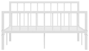 vidaXL Πλαίσιο Κρεβατιού Λευκό 140 x 200 εκ. Μεταλλικό