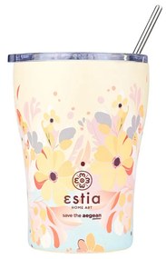 Estia 01-23126 Save Aegean Ποτήρι Θερμός Ανοξείδωτο BPA Free Καφέ 350ml, Spring Sonata