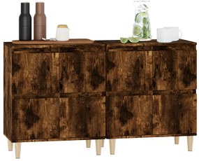 vidaXL Ντουλάπια 2 τεμ. Καπνιστή Δρυς 60x35x70 εκ. Επεξεργασμένο Ξύλο