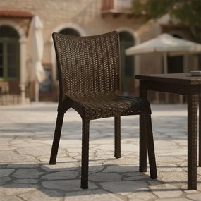 Καρέκλα Confident PP σκούρο καφέ 50x55x83 εκ.