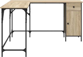 vidaXL Γραφείο Sonoma Δρυς 141 x 141 x 75 εκ. από Επεξεργασμένο Ξύλο