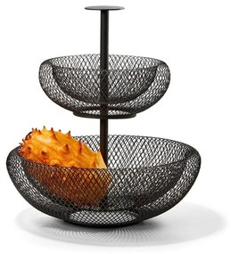 Ορντεβιέρα Διώροφη Mesh 153014 Φ29cm Black Philippi Metal