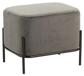 BELLA/L ΣΚΑΜΠΟ GREY VELVET ΥΦΑΣΜΑ 48X37Χ39εκ. - (48X37Χ39εκ.), Χρώμα: GREY - ZITA PLUS