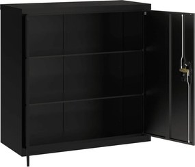 vidaXL Αρχειοθήκη Μαύρη 90 x 40 x 90 εκ. από Ατσάλι