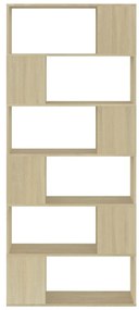 vidaXL Βιβλιοθήκη/Διαχωρ. Χώρου Sonoma Δρυς 80x24x186 εκ. Επεξ. Ξύλο