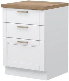 Επιδαπέδιο ντουλάπι Tahoma R-60-3F-Λευκό ματ - 60.00Χ60.00Χ88.00cm