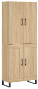 vidaXL Ντουλάπι Sonoma δρυς 69,5 x 34 x 180 εκ. από Επεξεργασμένο Ξύλο
