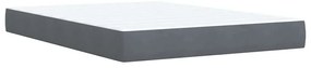 vidaXL Κρεβάτι Boxspring με Στρώμα Σκούρο Γκρι 160x200 εκ. Βελούδινο