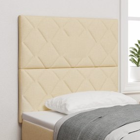 vidaXL LED Κεφαλάρι Σχέδιο Διαμαντιών Κρεμ 100 εκ. Ύφασμα