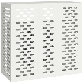 vidaXL Κάλυμμα κλιματιστικού Λευκό 110 x 50 x 105 εκ Ατσάλι