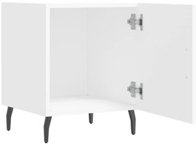 vidaXL Κομοδίνα 2 τεμ. Λευκά 40 x 40 x 50 εκ. από Επεξεργασμένο Ξύλο