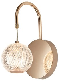 Φωτιστικό Επίτοιχο Braytron BV01-00014 Χρυσό Ματ (Gold Mat- Satin)