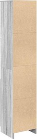 vidaXL Ντουλάπι Γκρι Sonoma 37,5x35x180 εκ. Επεξεργασμένο Ξύλο