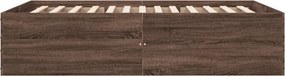 vidaXL Πλαίσιο Κρεβατιού Καφέ Δρυς 120x200 εκ. Επεξεργασμένο Ξύλο