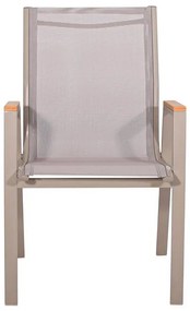 Καρέκλα FL5050 Fylliana Textilene Μπέζ - Γκρί 61x56x90 εκ. 61x56x90 εκ.