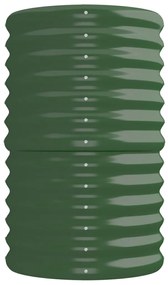 vidaXL Ζαρντινιέρα Πράσινη 224x40x68 εκ Ατσάλι με Ηλεκτρ. Βαφή Πούδρας