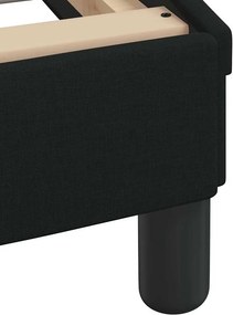 vidaXL Κρεβάτι με Στρώμα Dover Μαύρο 160x200 εκ. Υφασμάτινο