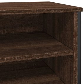 vidaXL Παπουτσοθήκη Καφέ Δρυς 80x38x78 εκ. από Επεξεργασμένο Ξύλο