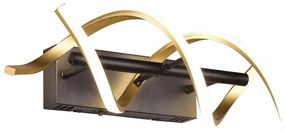 Φωτιστικό Τοίχου - Απλίκα Sequence 241810208 13x47cm Dim Led 2800Lm 22W Black-Brass Trio Lighting