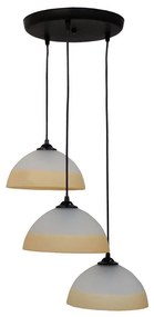 Φωτιστικό Οροφής ΚGL-1020 Pendel 3L 02-0237 Black-Somon Heronia Metal, Glass