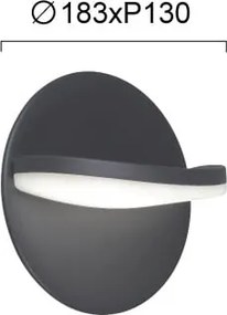 Απλίκα LED Εξωτερικού Χώρου Viokef Letty Grey 4309400