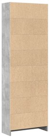 vidaXL Βιβλιοθήκη Γκρι Σκυροδέματος 60x24x176 εκ. Επεξεργ. Ξύλο